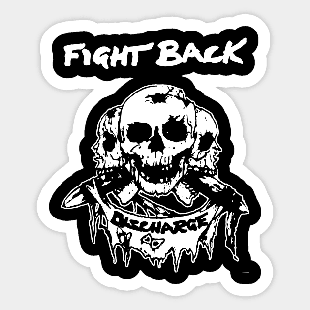 Fight Back t shirt punk hardcore anarcho Sticker by TeeFection